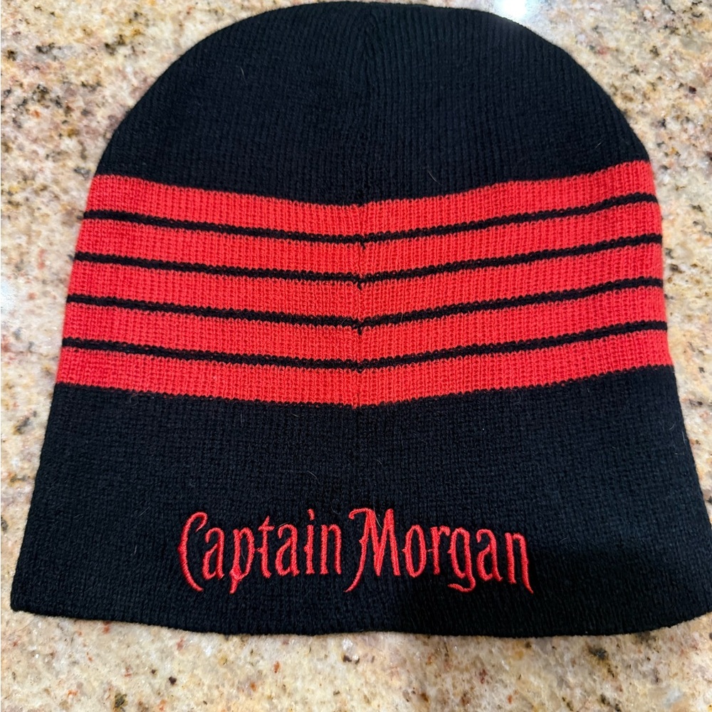Black and Red Beanie